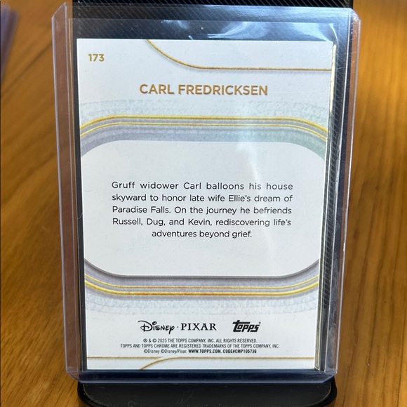 Pixar Disney Topps Chrome Carl Fredricksen Trading Card gold 173 - Picture 2 of 4